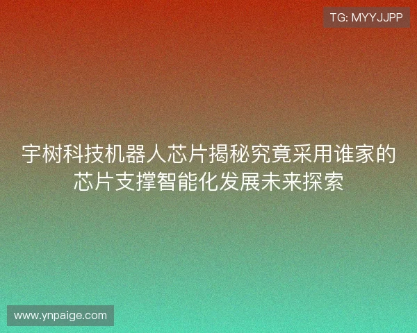 宇树科技机器人芯片揭秘究竟采用谁家的芯片支撑智能化发展未来探索